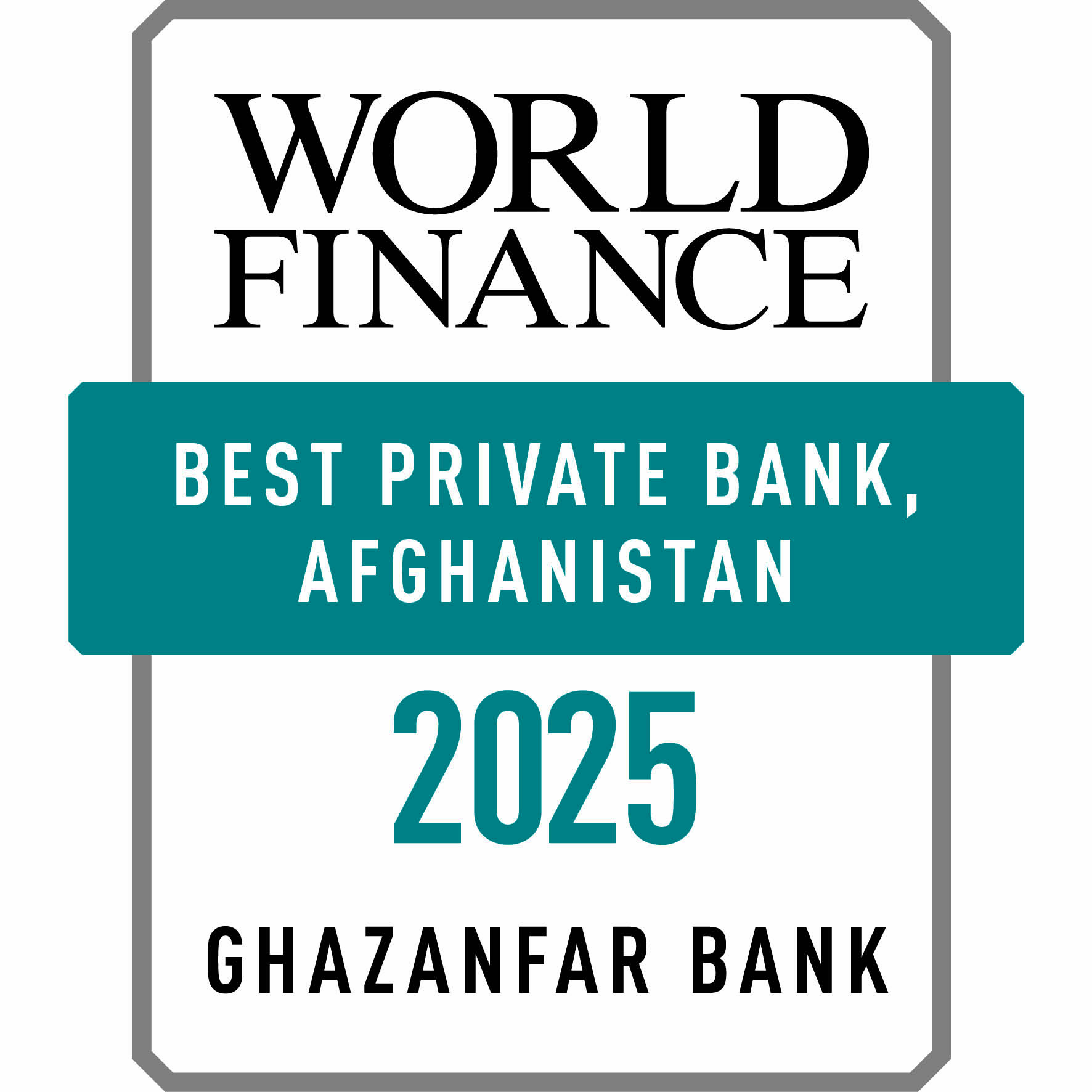 Global Business Magazine, based in New Jersey, USA, has recognized Ghazanfar Bank as the Bank of the Year 2025